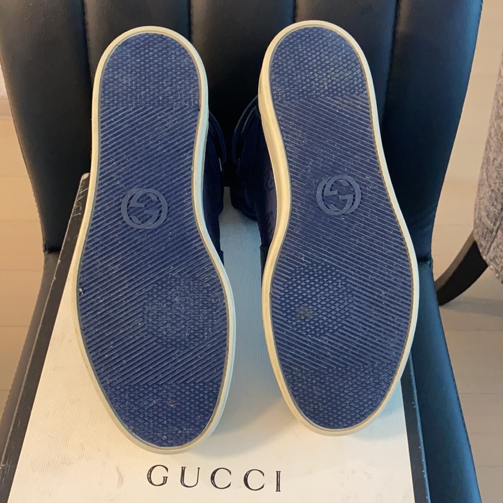 Gucci Men High Top Nylon Guccissima Light/Camelot Size 7 (runs big like an 8.5) - Picture 5 of 9